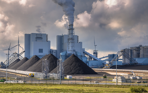 Factory emitting carbon dioxide