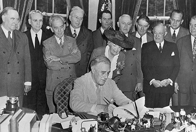 FDR signs the G.I. Bill
